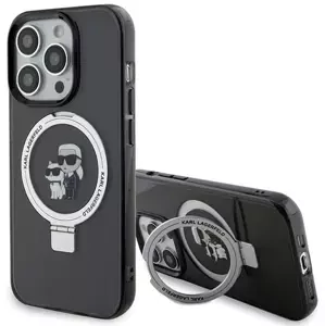 Kryt Karl Lagerfeld KLHMP15LHMRSKCK iPhone 15 Pro 6.1" black hardcase Ring Stand Karl&Choupettte MagSafe (KLHMP15LHMRSKCK)