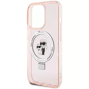 Kryt Karl Lagerfeld KLHMP15XHMRSKCP iPhone 15 Pro Max 6.7" pink hardcase Ring Stand Karl&Choupettte MagSafe (KLHMP15XHMRSKCP)