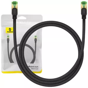 Kabel Baseus Braided network cable cat.8 Ethernet RJ45, 40Gbps, 1m (black)
