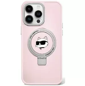 Kryt Karl Lagerfeld KLHMP15LHMRSCHP iPhone 15 Pro 6.1" pink hardcase Ring Stand Choupette Head MagSafe (KLHMP15LHMRSCHP)