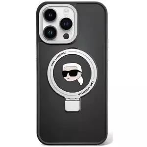 Kryt Karl Lagerfeld KLHMP15LHMRSKHK iPhone 15 Pro 6.1" black hardcase Ring Stand Karl Head MagSafe (KLHMP15LHMRSKHK)