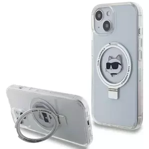 Kryt Karl Lagerfeld KLHMP15SHMRSCHH iPhone 15 6.1" white hardcase Ring Stand Choupette Head MagSafe (KLHMP15SHMRSCHH)