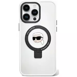 Kryt Karl Lagerfeld KLHMP15SHMRSKHH iPhone 15 6.1" white hardcase Ring Stand Karl Head MagSafe (KLHMP15SHMRSKHH)