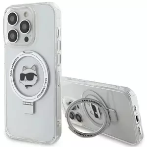 Kryt Karl Lagerfeld KLHMP15XHMRSCHH iPhone 15 Pro Max 6.7" white hardcase Ring Stand Choupette Head MagSafe (KLHMP15XHMRSCHH)