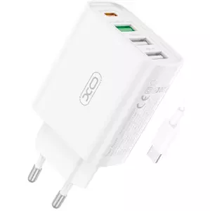 Nabíječka XO Wall charger L120 1xUSB-C,20W ,1x USB-1, 18W with cable USB-C (white)