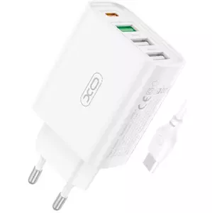Nabíječka XO Wall charger L120 3x USB, 1x USB-C, 18W (white)