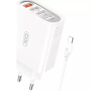 Nabíječka XO Wall charger L110 with cable USB-C, 18W (white)