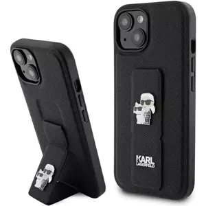 Kryt Karl Lagerfeld KLHCP15MGSAKCPK iPhone 15 Plus 6.7" black hardcase Gripstand Saffiano Karl&Choupette Pins (KLHCP15MGSAKCPK)