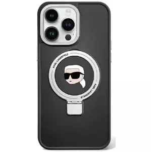 Kryt Karl Lagerfeld KLHMP15MHMRSKHK iPhone 15 Plus 6.7" black hardcase Ring Stand Karl Head MagSafe (KLHMP15MHMRSKHK)
