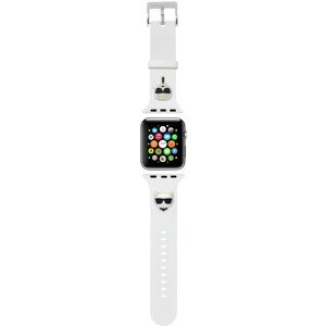 Karl Lagerfeld Karl and Choupette řemínek pro Apple Watch 42/44/45mm bílý