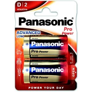 Panasonic Pro Power Gold typ D alkalická baterie, 2 ks