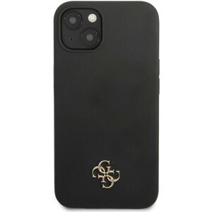 Guess 4G Silicone Metal Logo kryt iPhone 13 mini černý