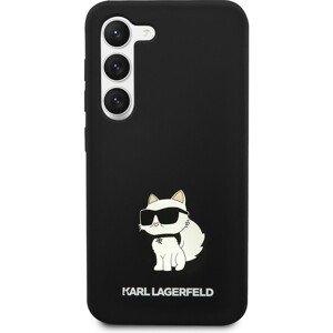 Karl Lagerfeld Liquid Silicone Choupette NFT kryt Samsung Galaxy S23+ černý