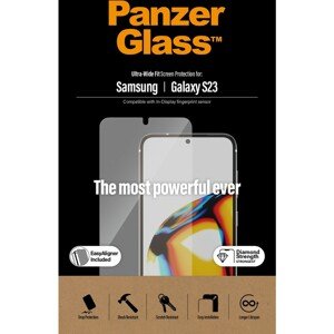 PanzerGlass™ Ultra-Wide Fit Samsung Galaxy S23/S22 s funkčním otiskem prstů a instalačním rámečkem