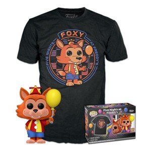 Funko POP! & Tee Box: FNAF - Balloon Foxy (Flocked) (M)