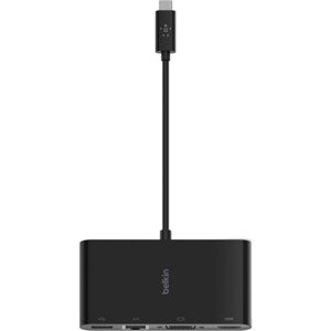 Belkin USB-C multimediální adaptér HDMI, VGA, RJ45, USB-A 3.0 černý