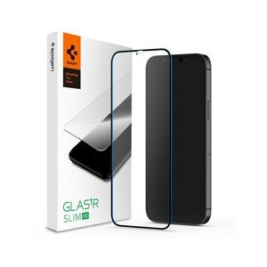 Spigen Glass FC HD tvrzené sklo iPhone 12 / 12 Pro černé