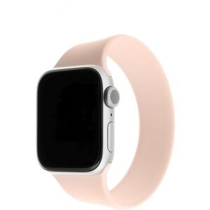 FIXED provlékací silikonový řemínek Apple Watch 42/44/45mm S růžový