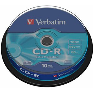 Verbatim CDR 52x 700MB Extra Protection, Spindle, 10ks - 43437