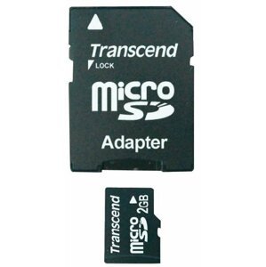 Transcend Micro SD 2GB + adaptér - TS2GUSD