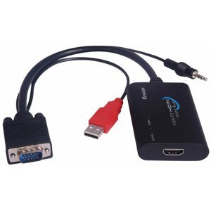 PremiumCord konvertor VGA+audio na HDMI - khcon-04
