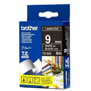 Brother - TZE-325, černá/bílá (9mm) - TZE325