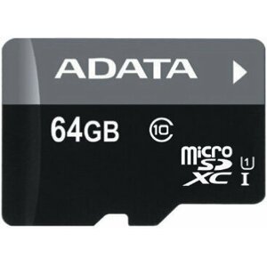 ADATA Micro SDXC Premier 64GB UHS-I + adaptér - AUSDX64GUICL10-RA1