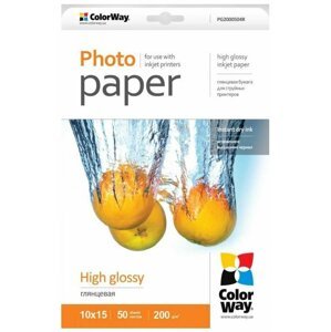 COLORWAY high glossy 200g/m2, 10x15, 50 listů, lesklý - PG2000504R