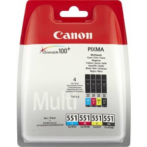 Canon CLI-551 C/M/Y/BK Photo Value pack + 4x6 Photo Paper (PP-201 50sheets) - 6508B005