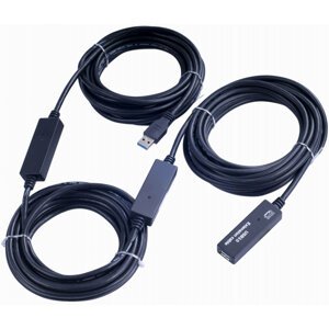 PremiumCord USB 3.0, A/M-A/F, 15m repeater a prodlužovací kabel - ku3rep15