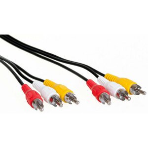 AQ KVK020, 3RCA(cinch)/3RCA(cinch) kompozit audio video kabel, 2m - xkvk020