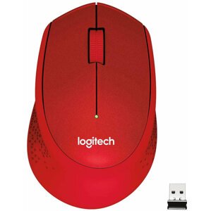 Logitech M330 Silent Plus, červená - 910-004911