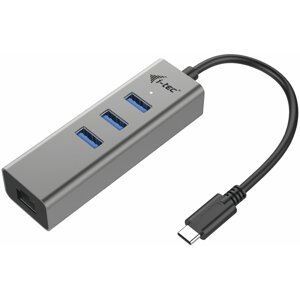 i-tec USB C Metal 3 port HUB Gigabit Ethernet 1x USB C na RJ-45 3x USB 3.0 LED - C31METALG3HUB