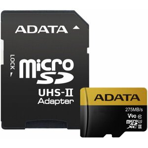 ADATA Micro SDXC Premier One 64GB UHS-II U3 + SD adaptér - AUSDX64GUII3CL10-CA1