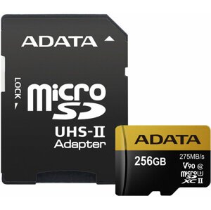 ADATA Micro SDXC Premier One 256GB UHS-II U3 + SD adaptér - AUSDX256GUII3CL10-CA1