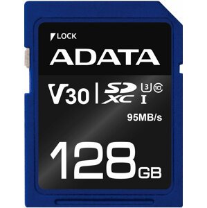 ADATA SDXC Premier Pro 128GB 95MB/s UHS-I U3 - ASDX128GUI3V30S-R