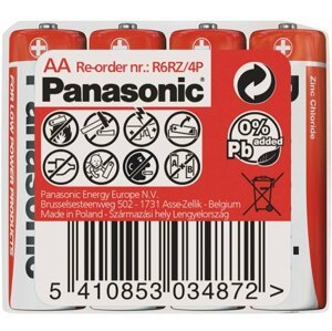 Panasonic baterie R6 4S AA Red zn - 35049290