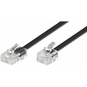 PremiumCord kabel telefonní rovný RJ45 - RJ11, 3m, černá - tk86-03b