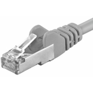 PremiumCord Patch kabel UTP RJ45-RJ45 level 5e, 1,5m, šedá - sputp015