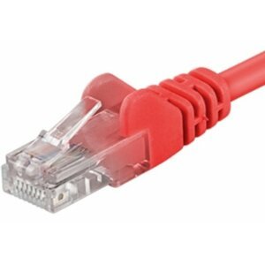 PremiumCord Patch kabel UTP RJ45-RJ45 level 5e, 1m, červená - sputp01R