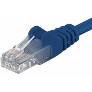PremiumCord Patch kabel UTP RJ45-RJ45 level 5e, 1m, modrá - sputp01B