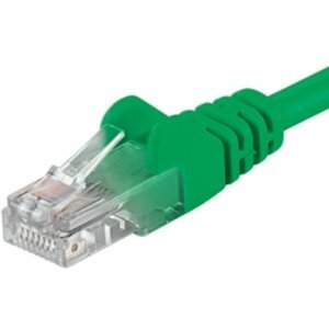 PremiumCord Patch kabel UTP RJ45-RJ45 level 5e, 1m, zelená - sputp01G