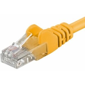 PremiumCord Patch kabel UTP RJ45-RJ45 level 5e, 1m, žlutá - sputp01Y