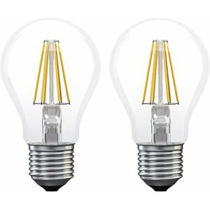 Emos LED žárovka Filament A60 E 6W E27 2ks, teplá bílá - 1525283231