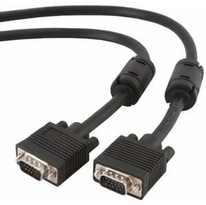 Gembird CABLEXPERT kabel propojovací k monitoru 15M/15M VGA 10m stíněný extra, ferrity, černá - CC-PPVGA-10M-B