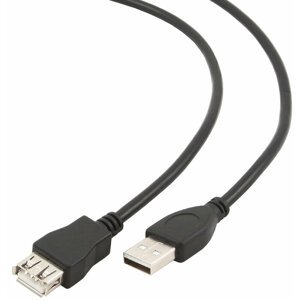 Gembird CABLEXPERT kabel USB A-A 3m 2.0 prodlužovací HQ zlacené kontakty, černá - CCP-USB2-AMAF-10