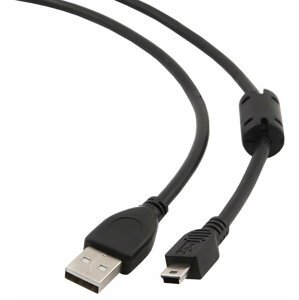 Gembird CABLEXPERT kabel USB A-MINI 5PM 2.0 1,8m HQ s ferritovým jádrem - CCF-USB2-AM5P-6