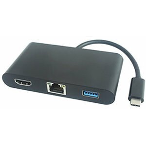 PremiumCord převodník USB3.1 na HDMI + Audio + USB3.0 + RJ45 + PD charge - ku31dock03