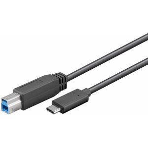 PremiumCord Kabel USB 3.1 konektor C/male - USB 3.0 konektor B/male, 1m - ku31ce1bk