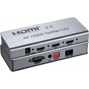 PremiumCord HDMI 2.0 splitter 1-2 porty, 4K x 2K/60Hz, FULL HD, 3D - khsplit2e